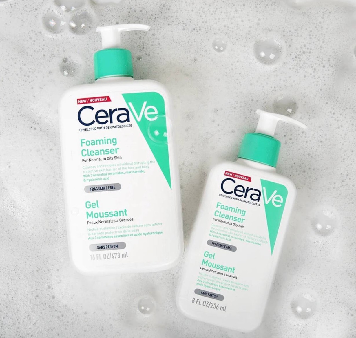 IMG_1421 فوم شستشوی صورت سراوی CeraVe Foaming Cleanser مخصوص پوست نرمال تا چرب 236 میل - تصویر 1