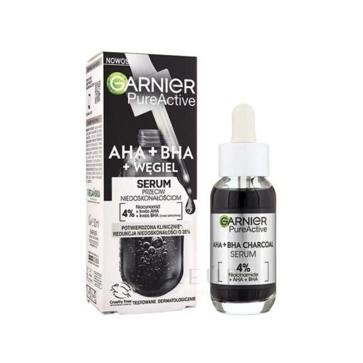 Garnier-AHABHA-Wegiel-Serum-4-510x510 سرم زغالی ضد لک گارنیر حاوی نیاسینامید حجم 30 میل - تصویر 1
