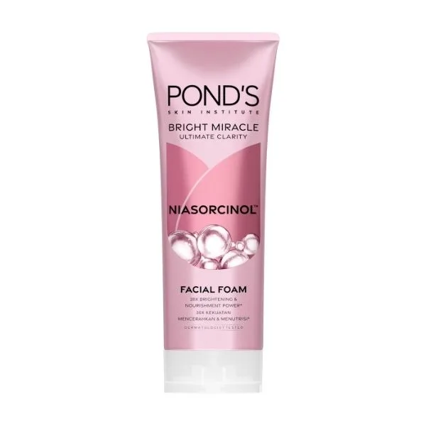 PONDS-Bright-Miracle-Facial-Wash-Niasorcinol-with-Niacinamide-and-E-Resorcinol01.jpg فوم شستشو صورت پوندز روشن کننده پوست 100 گرم | Pond's niasorcinol ultimate clarity - تصویر 1