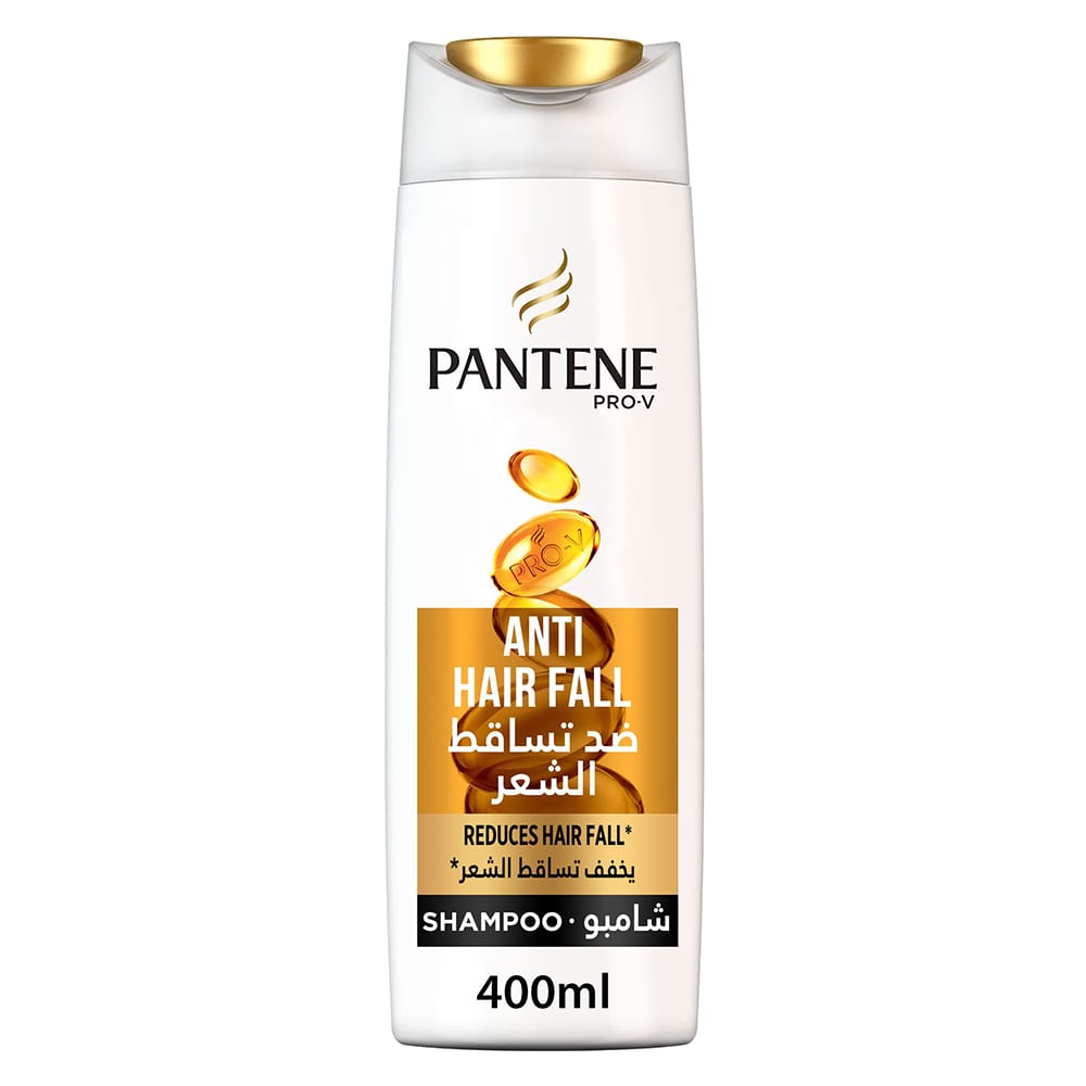 pantene-anti-hair-fall-min شامپو پنتن مدل Anti Hair Fall ضد ریزش و تقویتکننده مو ۴۰۰ میل اصل عرب انسیابی وحریری - تصویر 1